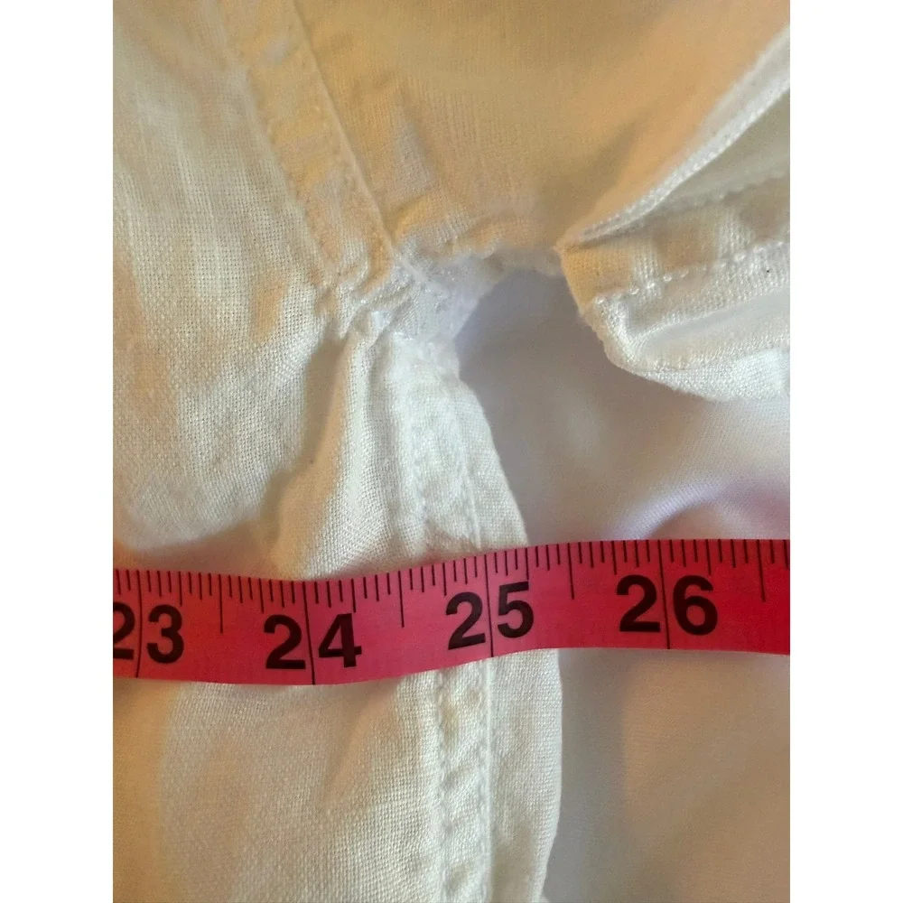J.Crew Barid McNutt Irish Linen Capitaine Shirt White Size Large